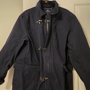 Mens Argyleculture by Russell Simmons Navy Blue Coat Size Medium